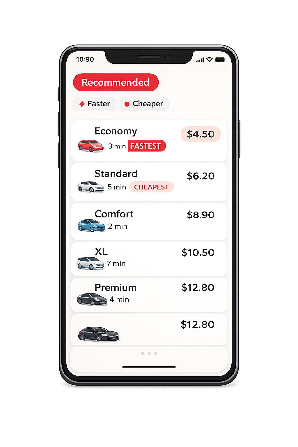 Ride Pro app preview on a phone
